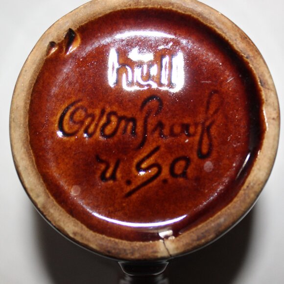 Vintage Hull Pottery Brown Drip Mug - Picture 6 of 9